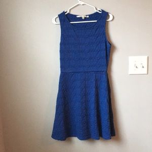 Blue textured dress